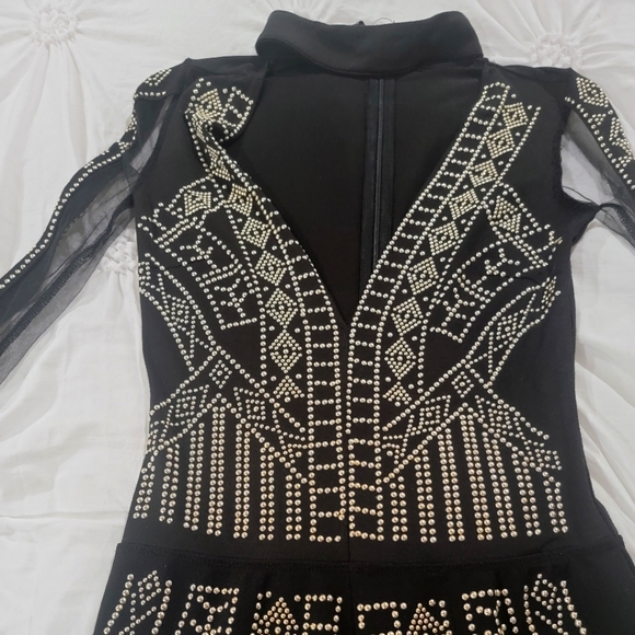 Black Studded glamor jumpsuit - Picture 2 of 3